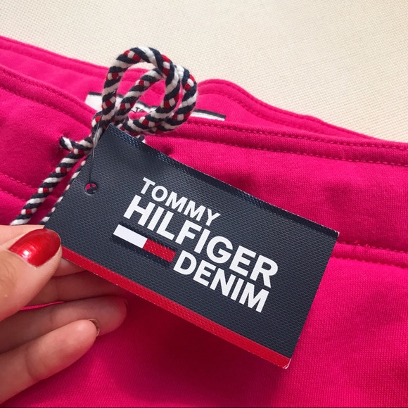 🆕TOMMY HILFIGER MEN LOGO RASPBERRY SORBET JOGGERS - Picture 8 of 15